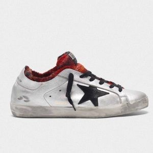 🔥NWT GOLDEN GOOSE SILVER TARTAN SHOE